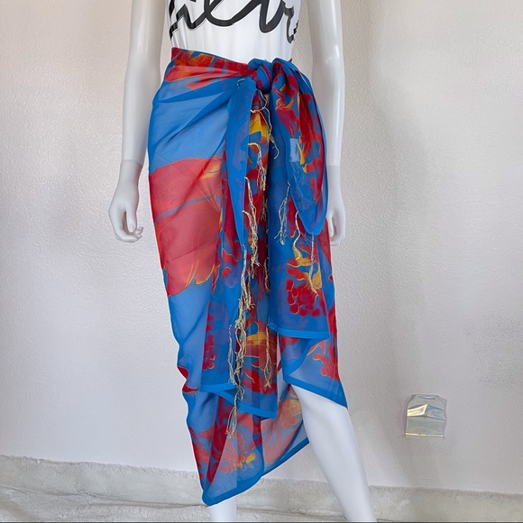 Swimsuit cover tropical design from India - Picture 10 of 11